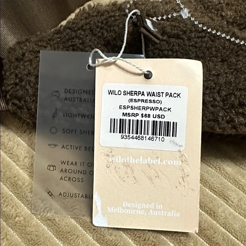 NWT Wilo Brown Espresso Sherpa Waist Pack - Picture 2 of 3